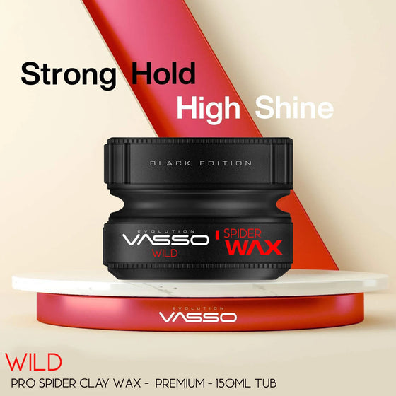spider wax - wild edition, luxary clay hair wax, limited edition, shine